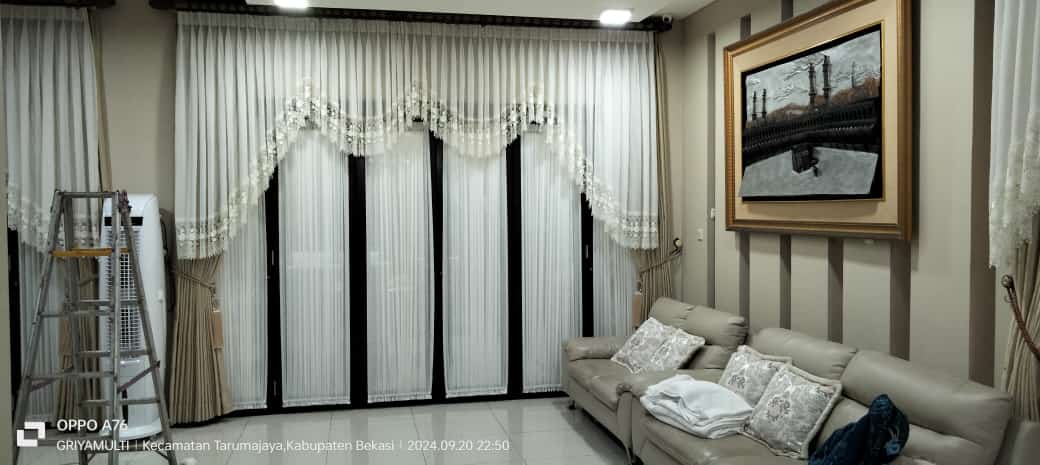 Pemasangan Gordyn @ Cluster Asia Tropis Harapan Indah Bekasi